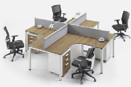 [FURN_8220] Schreibtisch für vier Personen